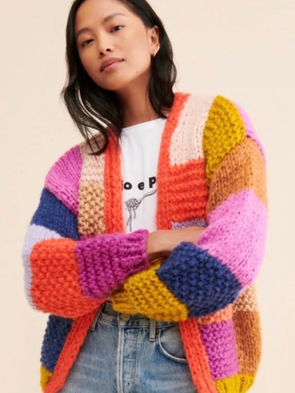 FRNCH Patchwork Cardigan